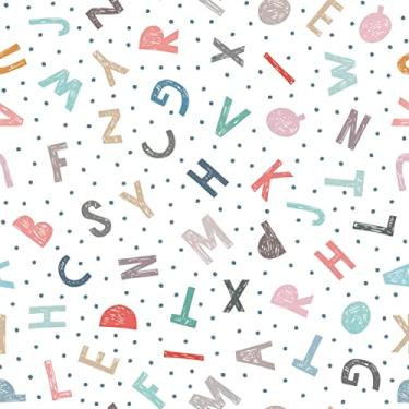 Imagem de Papel De Parede 10m Adesivo Letras Alfabeto Infantil