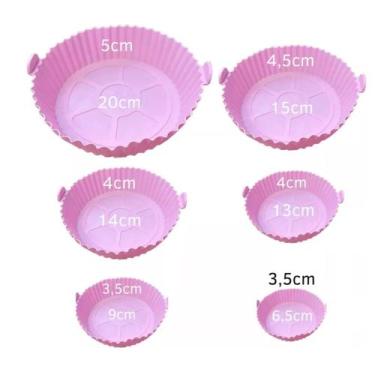 Imagem de Formas de Silicone Para Air fryer Kit 6 Tamanhos variados Reutilizável
