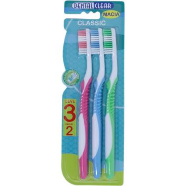Imagem de Escova Dental Clear Classic Macia Leve 3 Pague 2