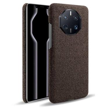 Imagem de Capa para Huawei Mate 60 RS,Capa desenhada em lona,Case Protetora Ultrafina com Empunhadura Macia,Design em Tecido Antichoque e Antiarranhões-Brown