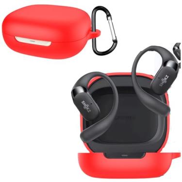 Imagem de Ferbao Capa para SHOKZ OpenFit 2, capa protetora para fones de ouvido Shokz OpenFit2 (vermelho)