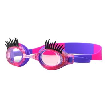 Imagem de UGPLM Kids Swim Goggles Eyewear Pool Goggles Gogs de natação de cartoon para meninos de verão meninas ao ar livre, Rosa Roxo