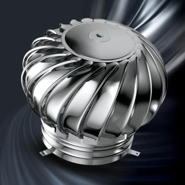Imagem de HDNSYNE Ventilação de tampa de turbina eólica de telhado, ventilador de turbina de telhado rotativo, saída de ventilação de ar de 39,9 cm ~ 11,9 cm, saídas de teto giratórias, para exaustor de secador