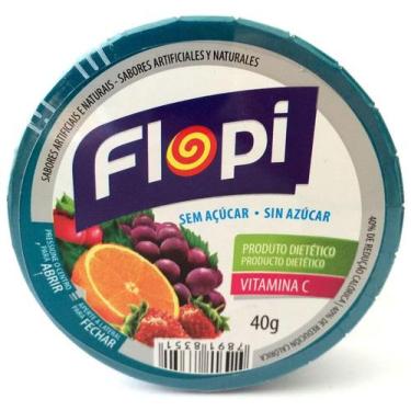 Imagem de Balas Diet Flopi sem açúcar Frutas- Lata 40gr - Florestal