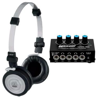 Imagem de Fone de Ouvido Profissional AKG K414 + Amplificador de Fone Lexsen LHA