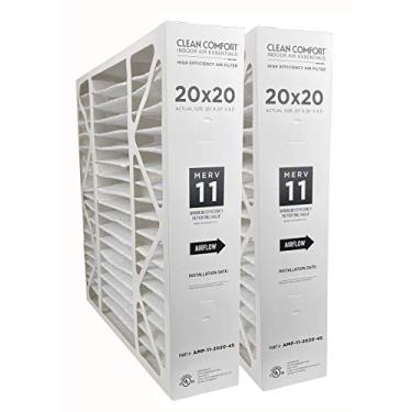 Imagem de Clean Comfort AMP-11-2020-45 (pacote com 2) - Filtro de ar multimídia 50,8 x 50,8 x 11,4 cm, MERV 11