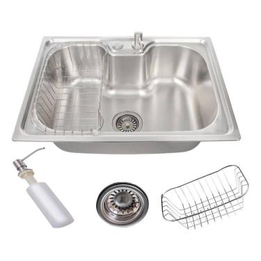 Imagem de Cuba Gourmet Cozinha 60X42 Aço Inox 304 Acessorios Simples