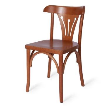 Imagem de Cadeira de Madeira Brasilia Imbuia Verniz