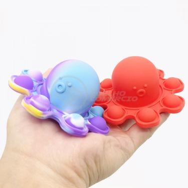 Imagem de Chaveiro Polvo Reversível Pop It Anti Stress Silicone