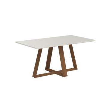 Imagem de Mesa de Jantar Retangular Vidro para 6 Lugares Avena 184 cm