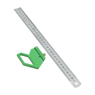 Imagem de IEUDNS de posicionamento de régua de marcação de escriba para marcenaria, régua de cálculo, medidor de linha de medição resistente para entusiastas de