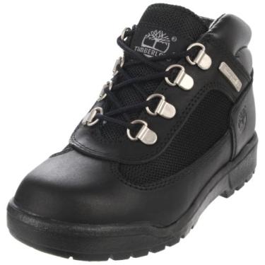 Imagem de Bota Timberland Field com cadarço (Bebê/Criança pequena/Criança grande), Preto, 4 Big Kid
