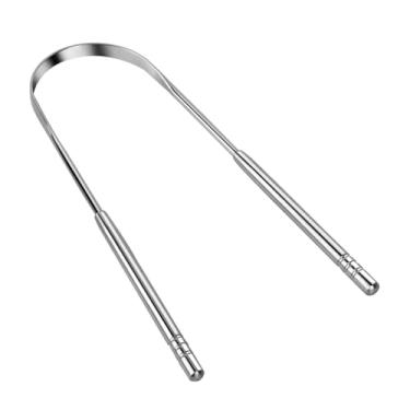 Imagem de Raspador de Língua em Aço Inox, Limpador para Higiene Bucal