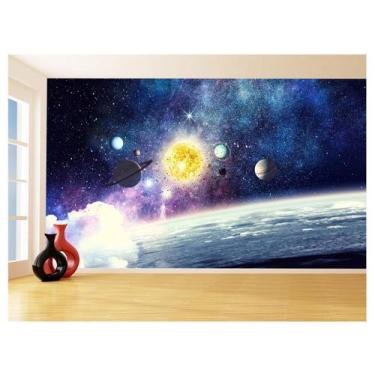 Imagem de Papel De Parede 3D Espaço Estrelas Planetas 3,5M Nsp182 - Você Decora