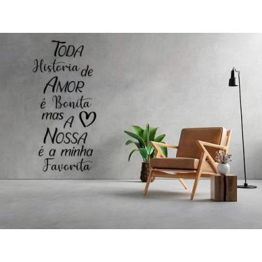 Imagem de Adesivo De Parede Frase Toda História - Lojinha Da Luc Adesivos