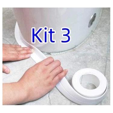 Imagem de Kit De 3 Fita Selante De Pvc À Prova D 'Água Para Cozinha / Banheiro /