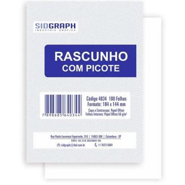Imagem de Bloco sidgraph rascunho c/ picote 100 fls 104x144 - pt c/ 20
