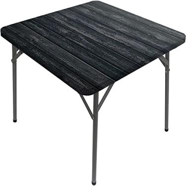 Imagem de Capa de mesa de madeira ajustada, estampa de textura de prancha de madeira, toalha de mesa impermeável interna/externa, sala de jantar de pátio e cozinha, serve para mesa de 122 x 182 cm