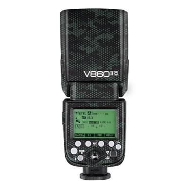 Imagem de Acessórios de fotografia para Godox V860 II Decalque Skin Vinyl Wrap Film Camera Flash Body Protective Sticker Coat V860 II (Mamba Green)