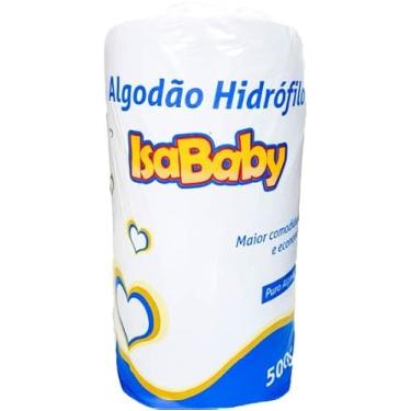 Imagem de Algodão Hidrófilo Rolo, Branco, IsaBaby, 500 g