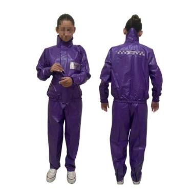 Imagem de Capa de Chuva para Motociclista em PVC 100% Impermeável - Fly, Roxo go