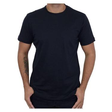 Imagem de Camiseta Masculina Lado Avesso Regular Fit Pima Preta - LH16-Masculino