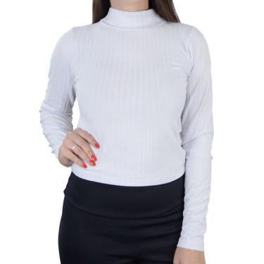 Imagem de Blusa Feminina LZT Cropped Gola Alta Branco - 9003-Feminino