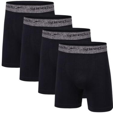 Imagem de Kit 4 Cuecas Boxer Masculina Speedo Conforto Com Poliamida E Pernas Lo