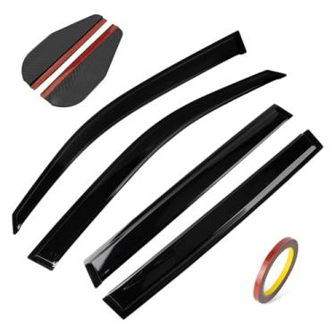 Imagem de PSLER Defletores de janela com fita adesiva para Subaru Forester 2025 2026 Viseira de janela montada externa acessórios de carro protetores de chuva viseiras de janela defletor de ventilação, 4 peças