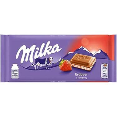 Imagem de Chocolate Milka ao Leite com Creme de Morango 100g
