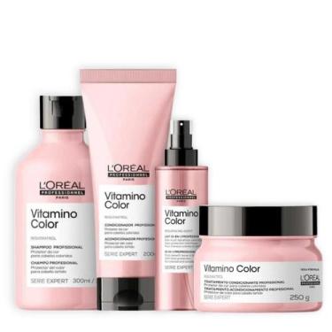 Imagem de Loreal Vitamino Color Sh 300ml + Cond 200ml + Masc 250ml + Leave-in 19