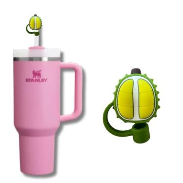 Imagem de Tampa para Canudo Tampa Protetora de Silicone para Canudo Copo Stanley 10mm Higiene Praticidade para Seu Copo e Garrafa (Graviola)