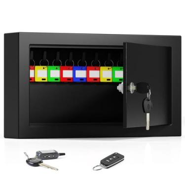 Imagem de Caixa de bloqueio com chave Oepmoc Armário de chaves anti-roubo de 20 
