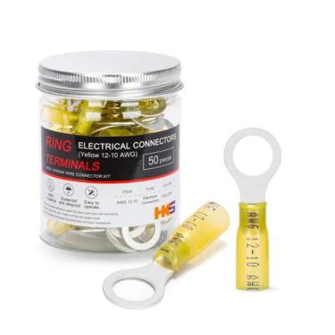Imagem de Conectores elétricos HKS Ring Terminals 12-10 AWG 50 unidades