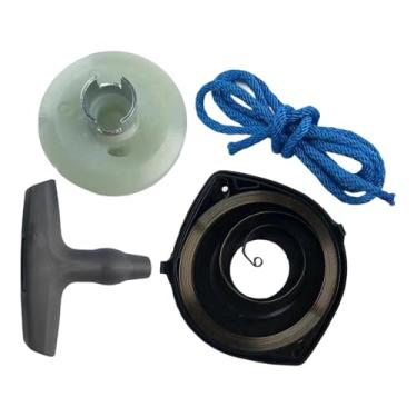 Imagem de WeiLaiKeQi Conjunto de manopla de partida Kit de polia de partida retrátil Kit de mola de polia de mola retrátil de desempenho confiável