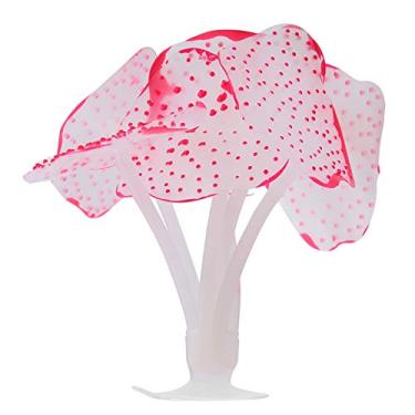 Imagem de Grcfumo Silicone Aquarium Artificial High Simulação Coral Water Decoration, Ornamento de aquário de cores bonito, decoração de aquário para tanques de peixes (Red)