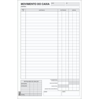 Imagem de Talão Movimento de Caixa Grande - 100 Folhas - Tilibra, Único