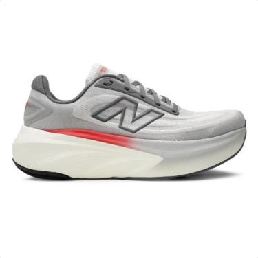 Imagem de Tênis New Balance More V6 Masculino, 42, Cinza, Vermelho