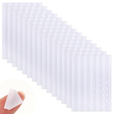 Imagem de 15 folhas (1530 peças) adesivos brancos de canto de foto, protetores autoadesivos de canto de 1,11 x 1,5 cm, cantos brancos para álbum de recortes, diário pessoal, livros de memória