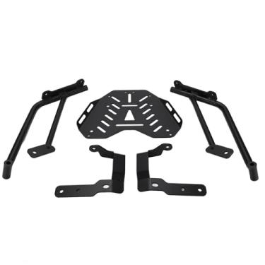 Imagem de lyrlody Motocicleta Traseira de Bagagem Traseira Portadora de Motocicleta Plataforma de Bagagem de Alta Capacidade de Carga de Carbono Robusta Com Design Plano e Vazio para Nvx155 2015-2019