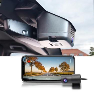 Imagem de Fitcamx Câmera frontal 4K + traseira 1080P adequada para Jaguar E-Pace 2024-2025 (HD2-6647) P250 R-Dynamic S SE Black, estilo OEM, vídeo HD duplo, Wi-Fi e aplicativo, gravação em loop, sensor G, fácil