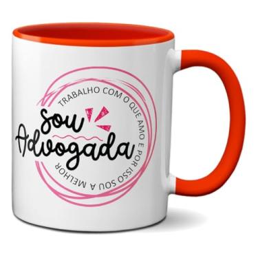 Imagem de Caneca Para A Melhor Advogada Ama o que Faz Profissão Direito (Vermelha)
