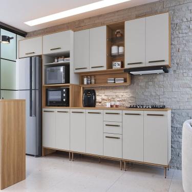 Imagem de Cozinha Modulada Completa 7 Peças com Torre Quente 13 Portas 2 Gavetas Isabelle Freijó / Arenas
