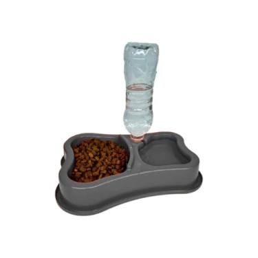 Imagem de Comedouro e Bebedouro Automático Auma Terra Com Entrada de Refil Dágua com Proteção Anti Formiga 1200ml (Preto, Único)