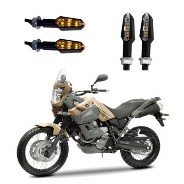 Imagem de KIT 4 Luz Seta Esportiva Pisca de Led Modelo P29 Para Moto XTZ 250 Ten
