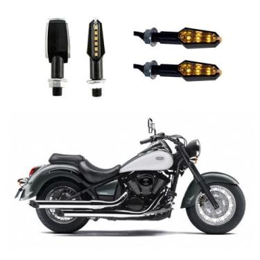 Imagem de KIT 4 Luz Seta Esportiva Pisca de Led Modelo P29 Para Moto VULCAN 900 