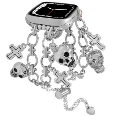 Imagem de Pulseira de Halloween compatível com Apple Watch séries 10, 9, 8, 7, 6, 5, 4, 3 e SE, Ultra 2 de 38 mm, 40 mm, 40 mm, 41 mm, 42 mm, 45 mm, 46 mm, 49 mm, para Apple Watch séries 10, 9, 8, 7, 6, 5, 4 e