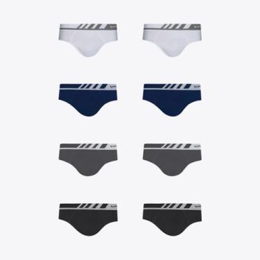 Imagem de Kit 8 Cuecas Lupo Slip Microfibra Sem Costura Sortidos 00691-1085000, 