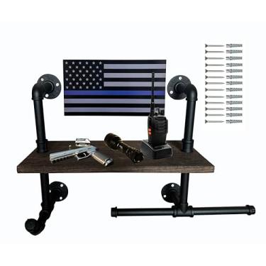 Imagem de TYTAMMON Rack de equipamento tático resistente, suporte de parede, colete de polícia, suporte de suporte, suporte de armazenamento para polícia, motocicleta, ciclismo para capacete, cinto, traje de