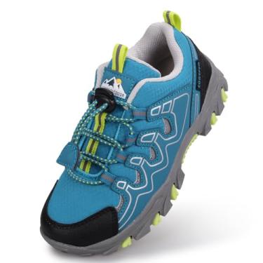 Imagem de UOVO Tênis para meninos, meninos, meninos, tênis de corrida à prova d'água, para caminhada, atlético, ao ar livre, antiderrapante (meninos pequenos/grandes), Azul-celeste, 12.5 Little Kid